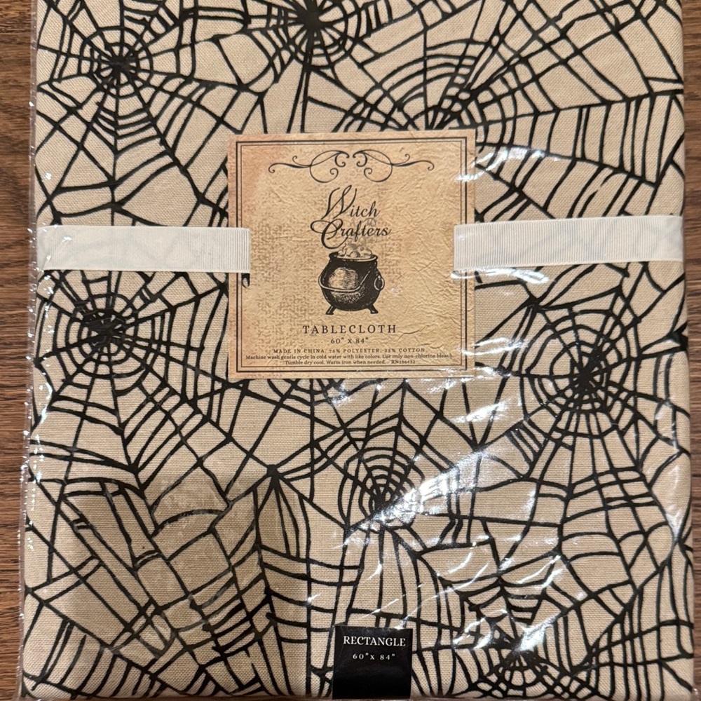 NWT Witch Crafters Spider Web Tablecloth